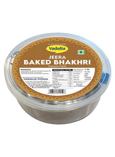 Jeera Baked Bhakhri | Vadalia Foods