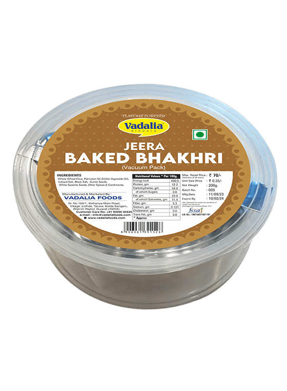 Jeera Baked Bhakhri